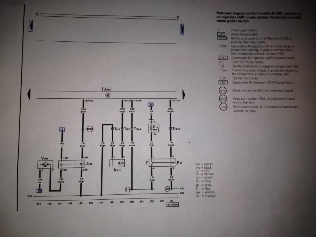 AWP ME7.5 Weird implausible brake switch signal VW Vortex